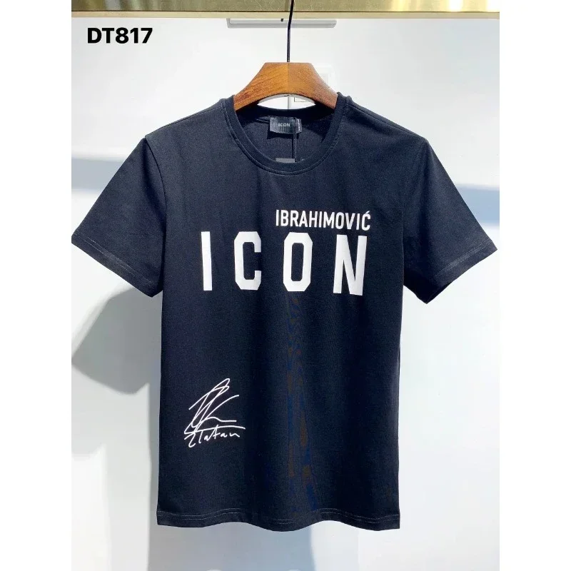 

2025 Original DSQ2 Design Men's High street Trend Brand T-shirt Summer Short Sleeve Top Icon Printing Clothing Shirts