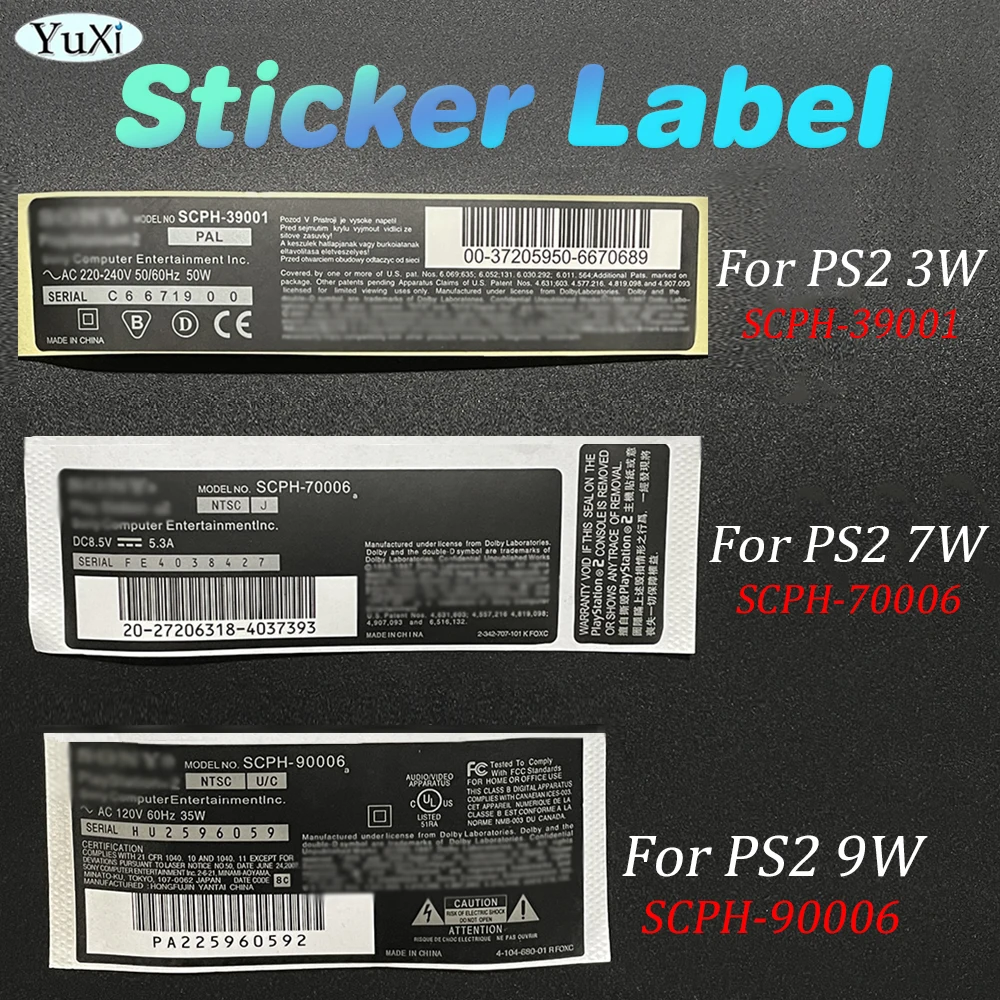 

1Pc Sticker Label For PS2 Slim Housing Shell Warranty Seal Chassis Sticker Label For PlayStation2 30000 70000 90000 3/7/9W