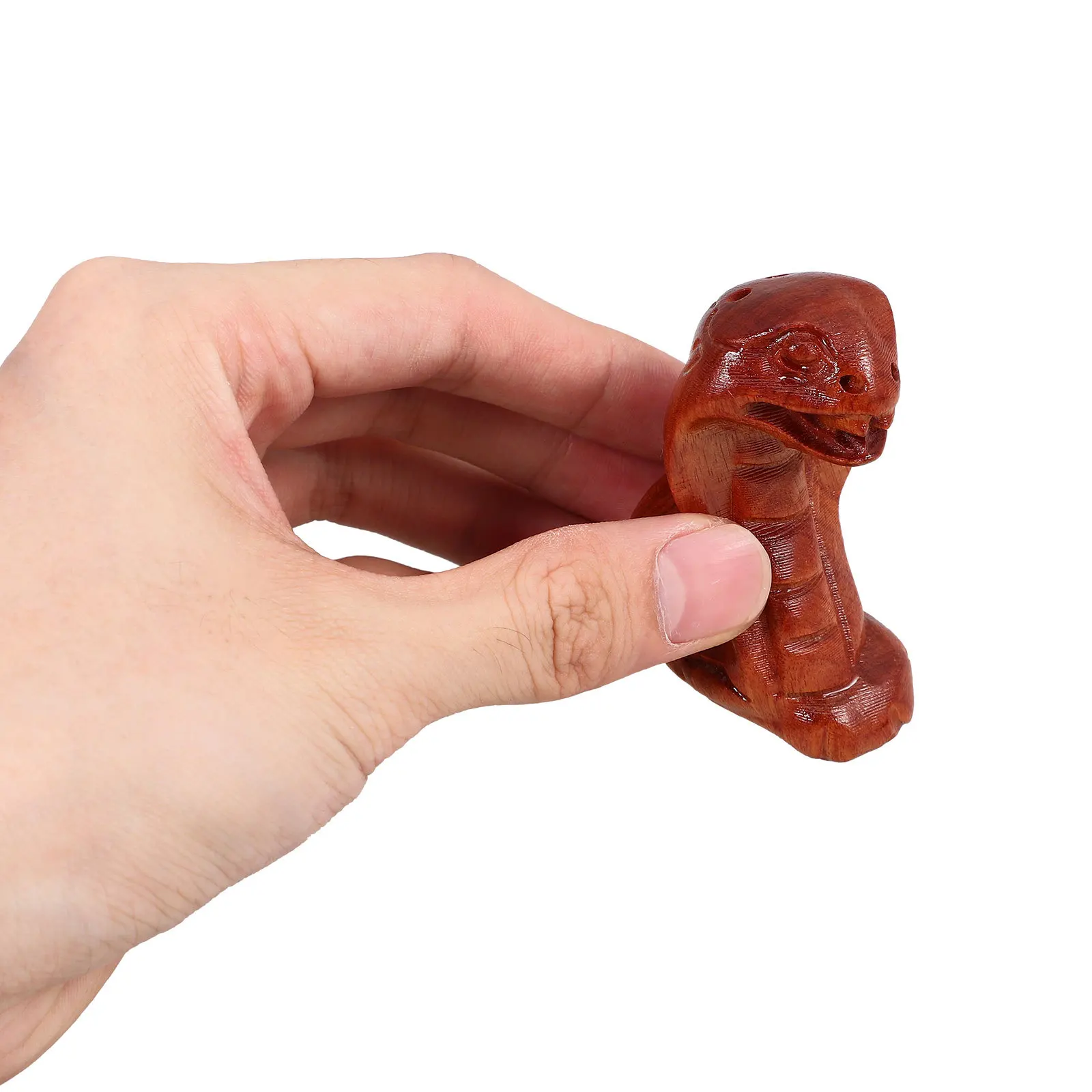 

Wooden Small Snake Ornament Realistic Smooth Carving Desktop Garden Decoration Fake Lifelike Snake Prank Prop Party Prop