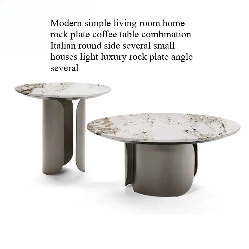 Mesa de Centro Moderna de Estilo Bauhaus, Mesa de Café Redonda de Mármol para Sala de Lujo, Mesa Elevable de Centro, Muebles Vintage