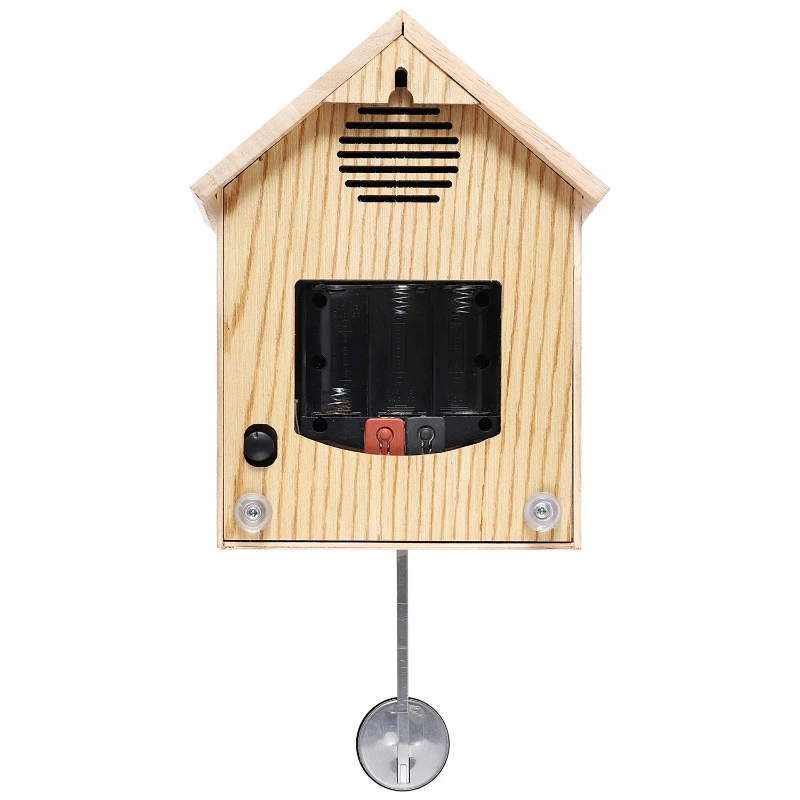 Solid wooden house shape wall-mounted clock cuckoo timekeeping with music box wall clock decorative clock