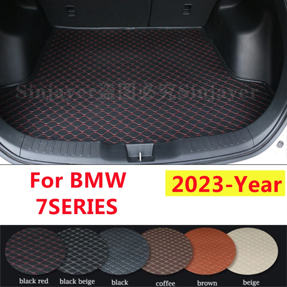 

Автомобильный коврик для багажника SJ, подходит для BMW серий 7, 2023 лет, водонепроницаемый автомобильный багажник, грузовой коврик, защитные аксессуары