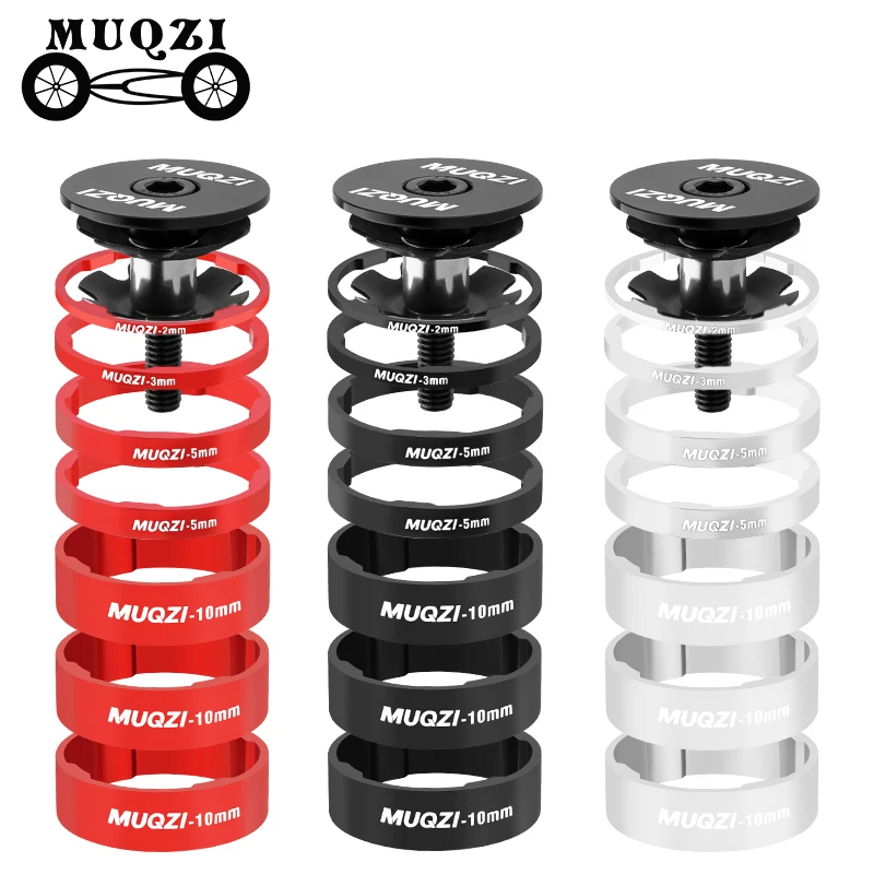 Kit espaciador de dirección de 28.6mm para horquilla de bicicleta con tapa superior de dirección, accesorios para bicicletas de montaña y carretera