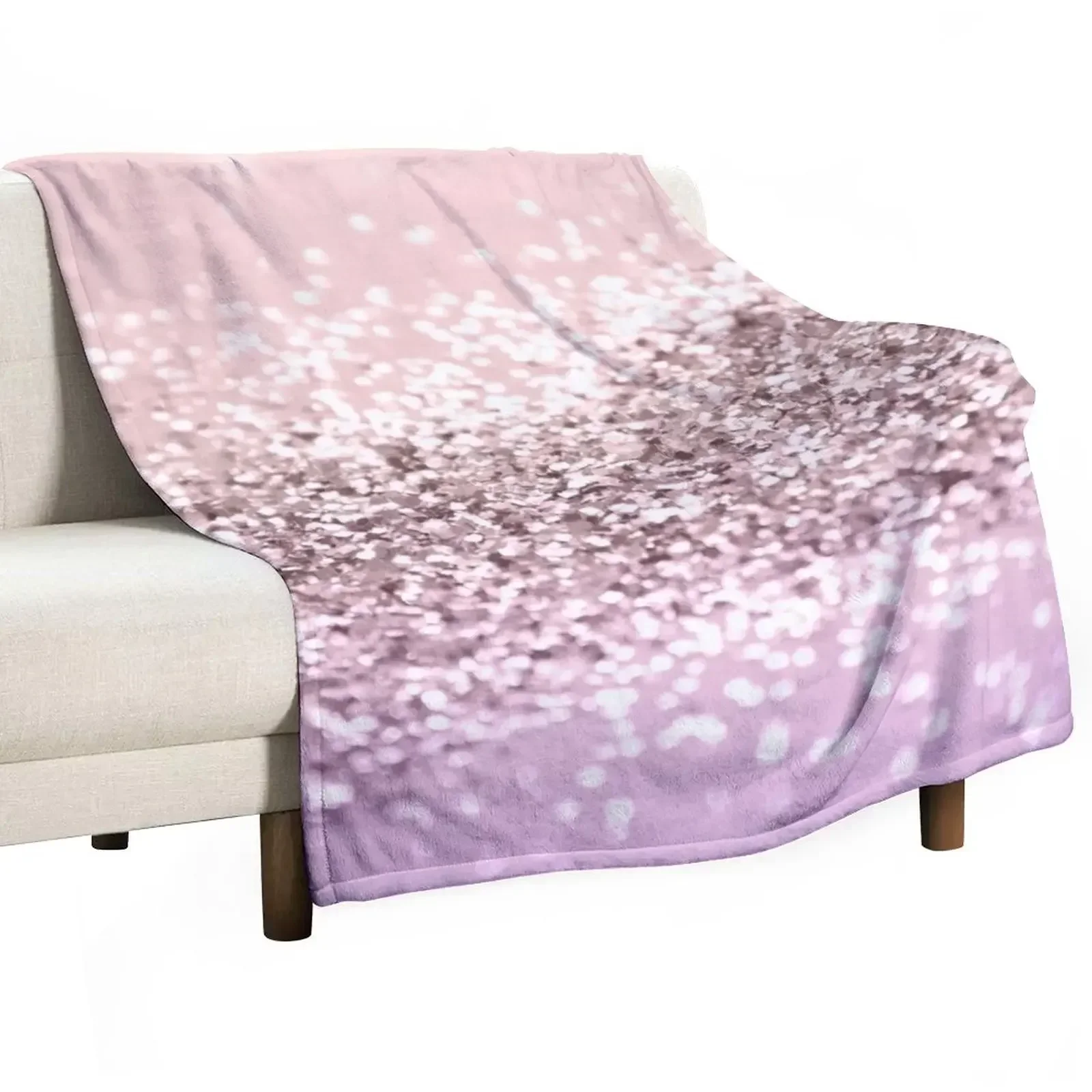 

Sparkling BLUSH Glitter #1 (Faux Glitter) #shiny #decor #art Throw Blanket Sleeping Bag Summer Multi-Purpose Blankets