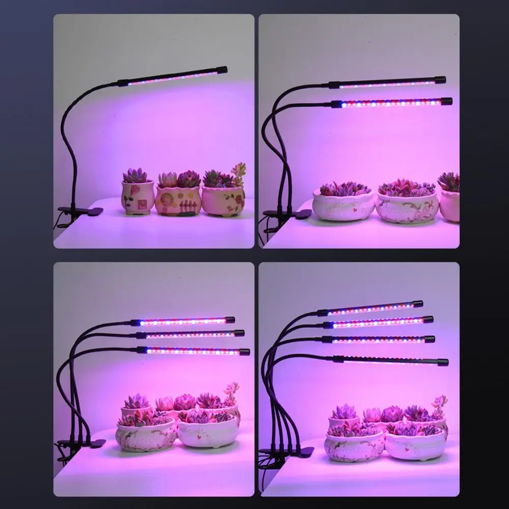 Plant Light High Brightness Full Spectrum Plant Grow Light with Clip Dimmable Plug-play Led Lamp for Flower Growth Waterproof