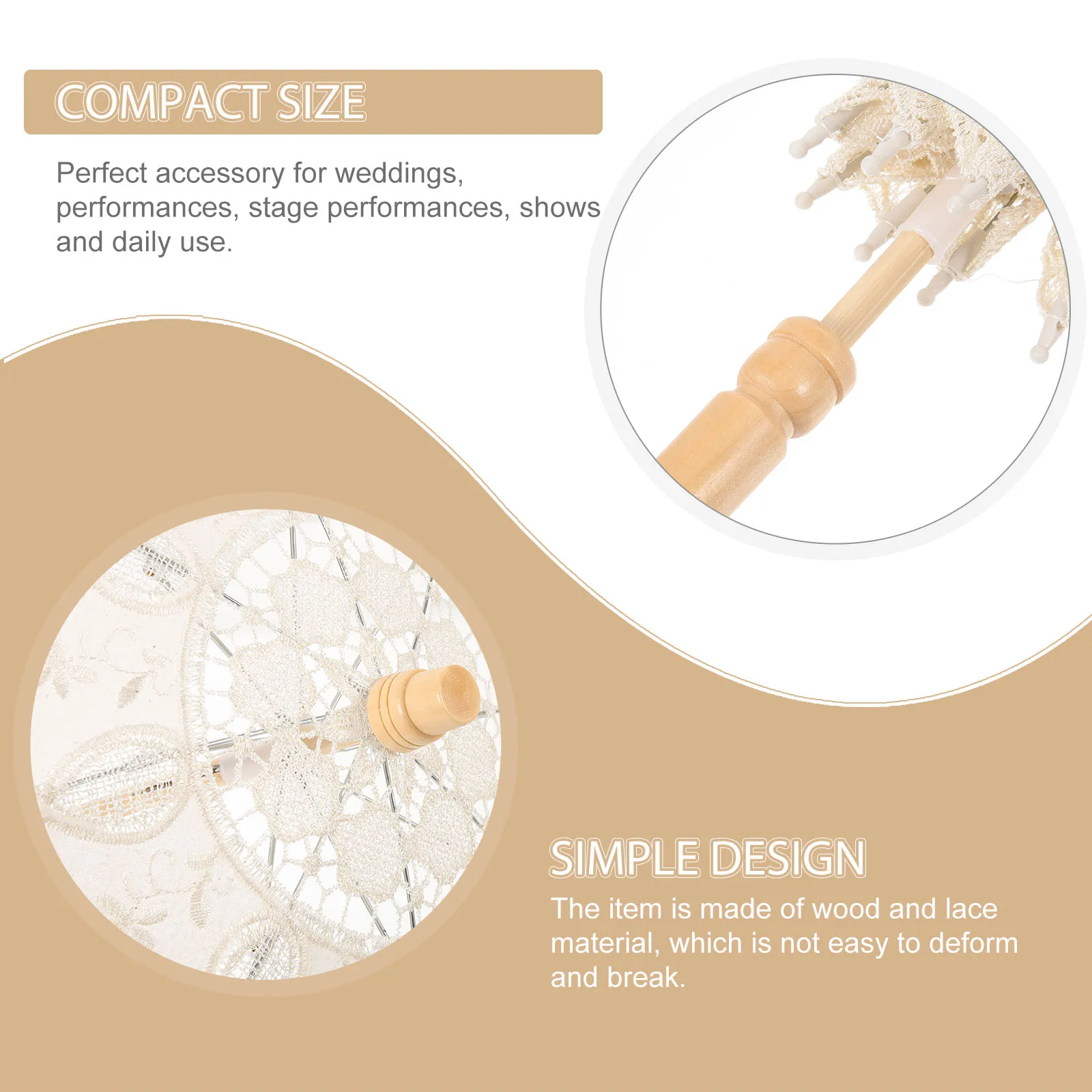 

Wedding Bride Lace Umbrella Wooden Handle Bridal Handmade Lace Parasol Photo Prop Photography Wedding Umbrella