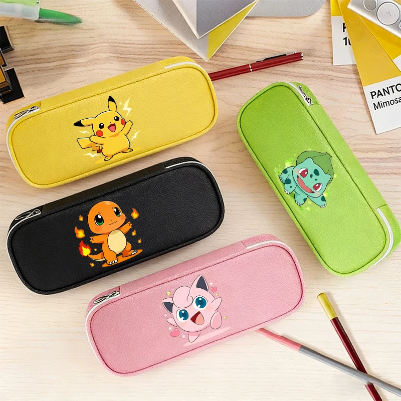 

Pokemons Pencil Case Game Cute Cartoon Characters Kid Boy Girl Student Anime Back To School Stationery Storage Canvas Pencil Bag