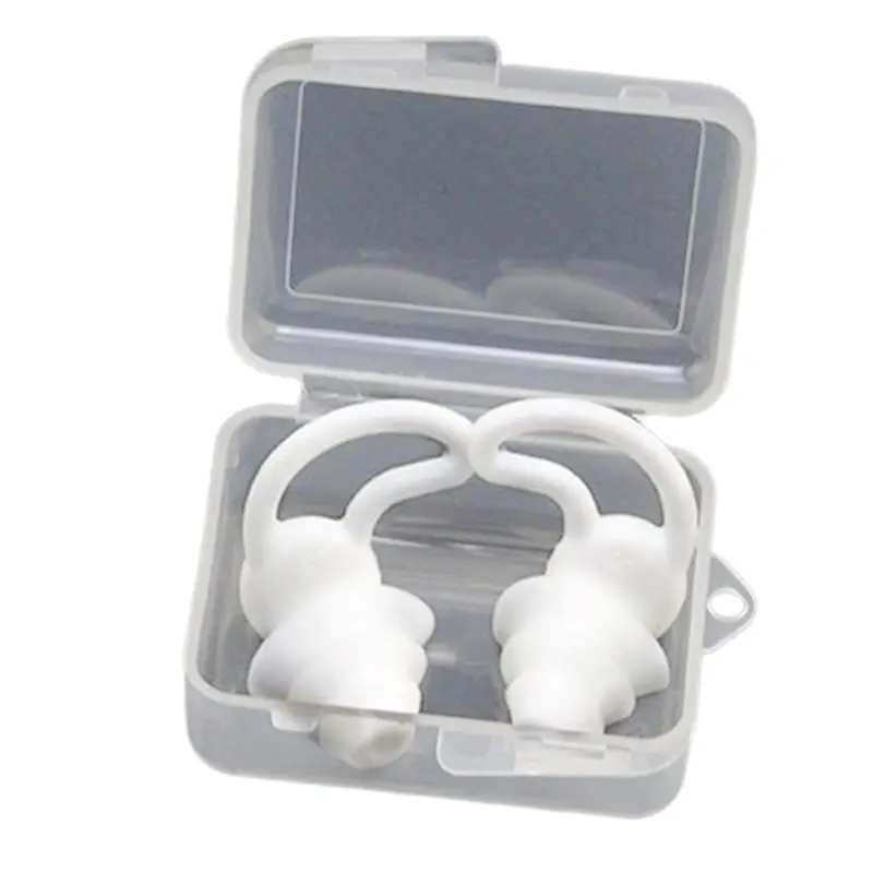 Soundproof Earplugs Three Layer Silicone Earplugs Waterproof Swimming Ear Plugs Sleep Noise Reduction Comfortable Easy Install E
