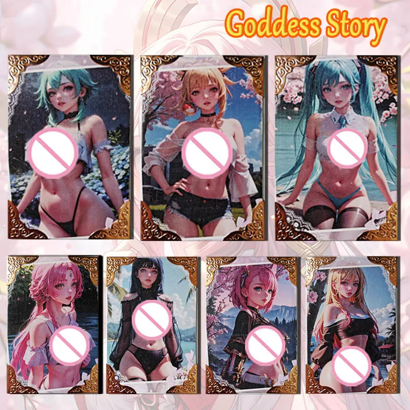 Goddess Story Rose Island ACG card Hatsune Miku Hyuga Hinata Fu Xuan Hu Tao Nami boy Toy collection Birthday Christmas gifts