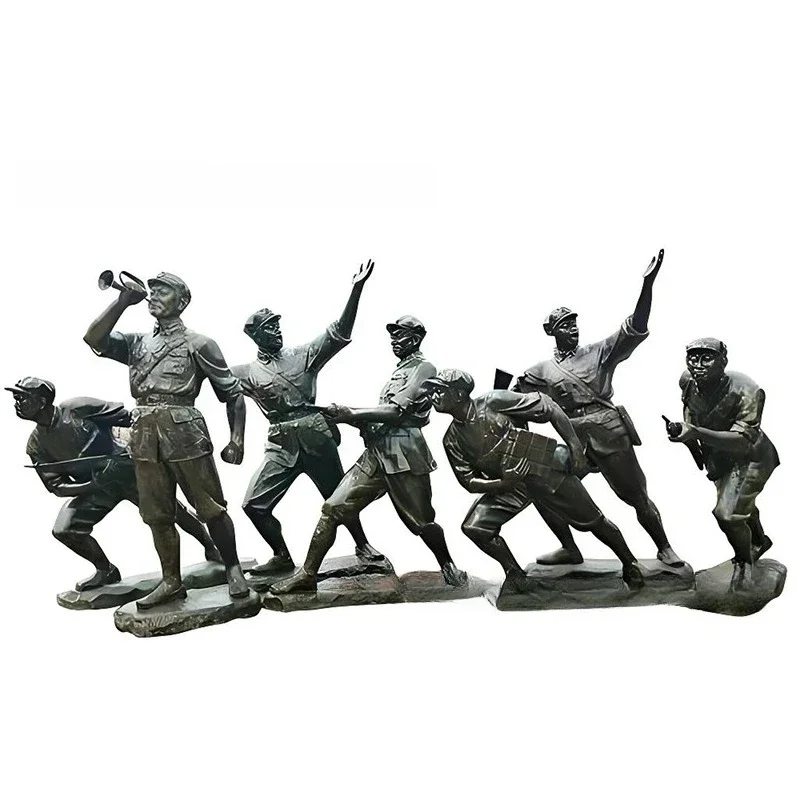 

Cast bronze modern figure sculpture, processed brass, bronze, fiberglass imitation copper, campus celebrity portrait