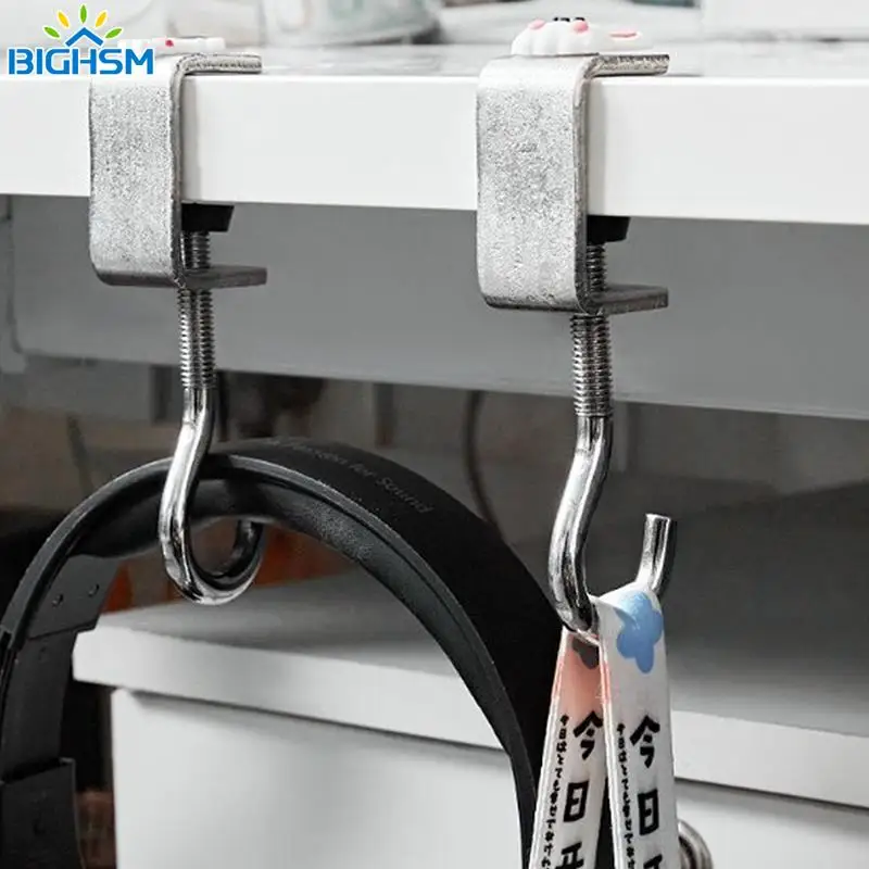 

Adjustable Rotatable Removable Table Edge Hooks Desktop Hook For School Office Student Bag Water Bottle Hanging Hooks