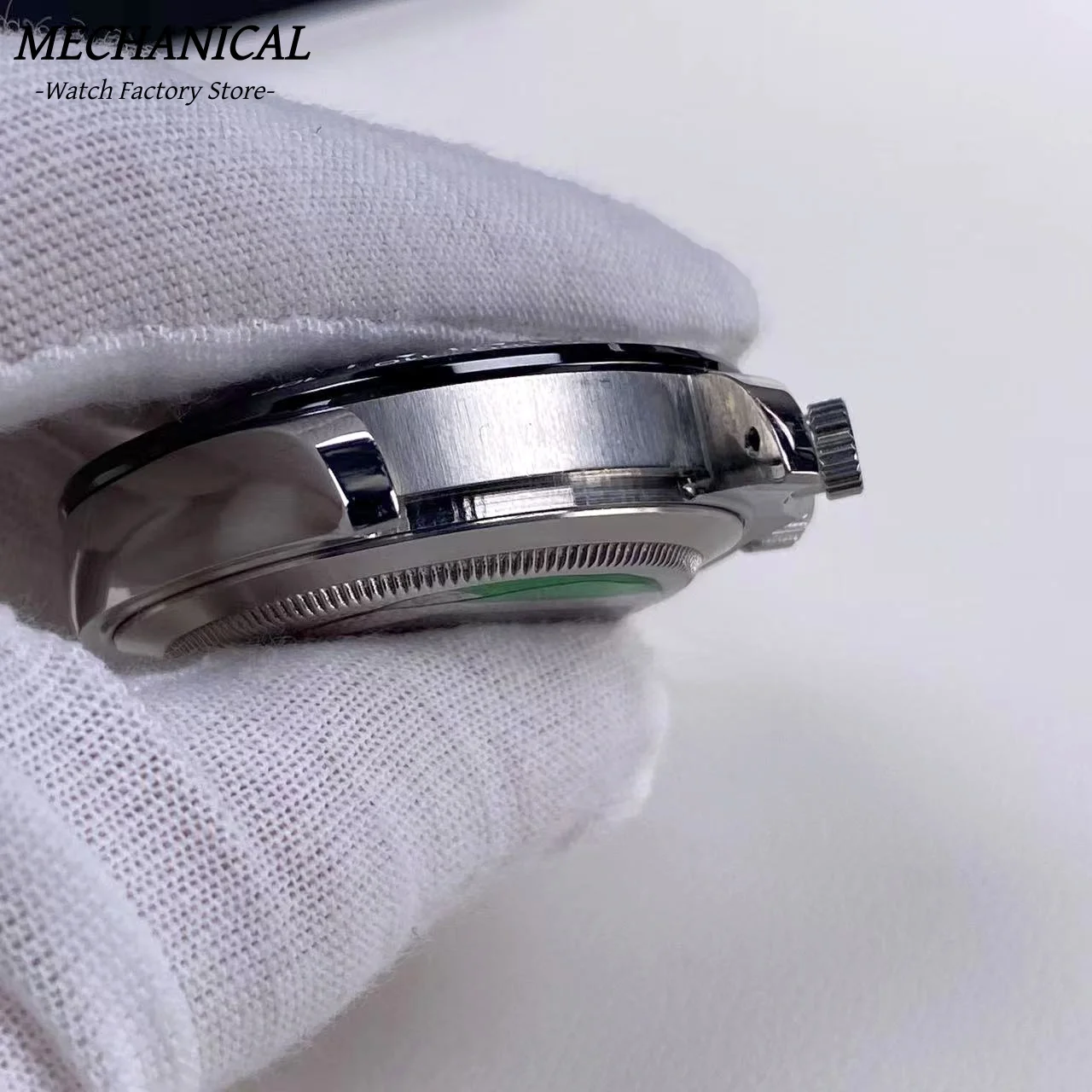 39 mm VK63 Uhrengehäuse mit Keramiklünette und Saphirglas, Edelstahl, Herrenuhr-Zubehör für VK63 Quarzwerk – Detail 7