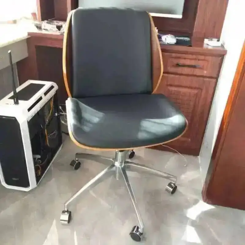 

Swivel Computer Chair Designer Lift Office Furniture Wood Backrest Office Chairs Boss Leather Office Chair Leisure Gamer Chair Z