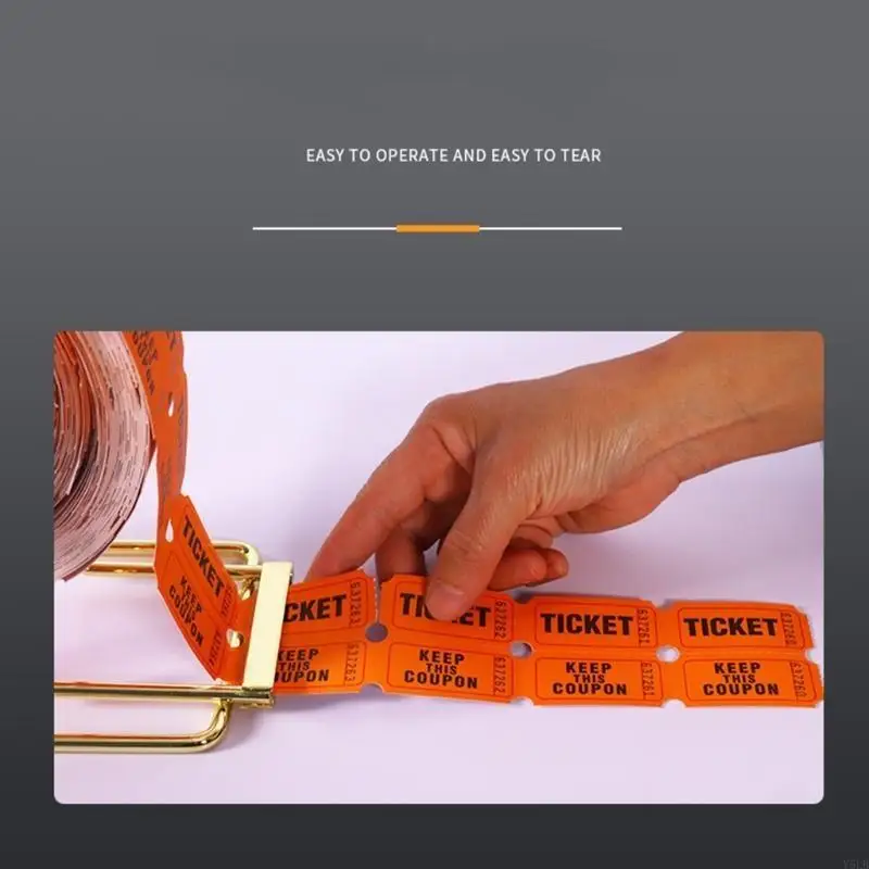 Y5LB 1 Roll 1000 Count Numbered Raffle Tickets Single Ticket Roll for Party Event view 5