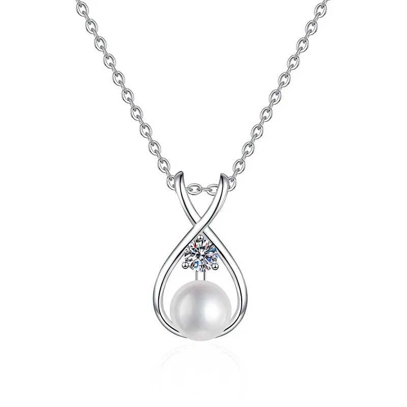 

XL194 Lefei модное роскошное модное классическое муассанитовое дизайнерское жемчужное ожерелье с подвеской для женщин s925 серебро вечерние ювелирные изделия подарок на вечеринку