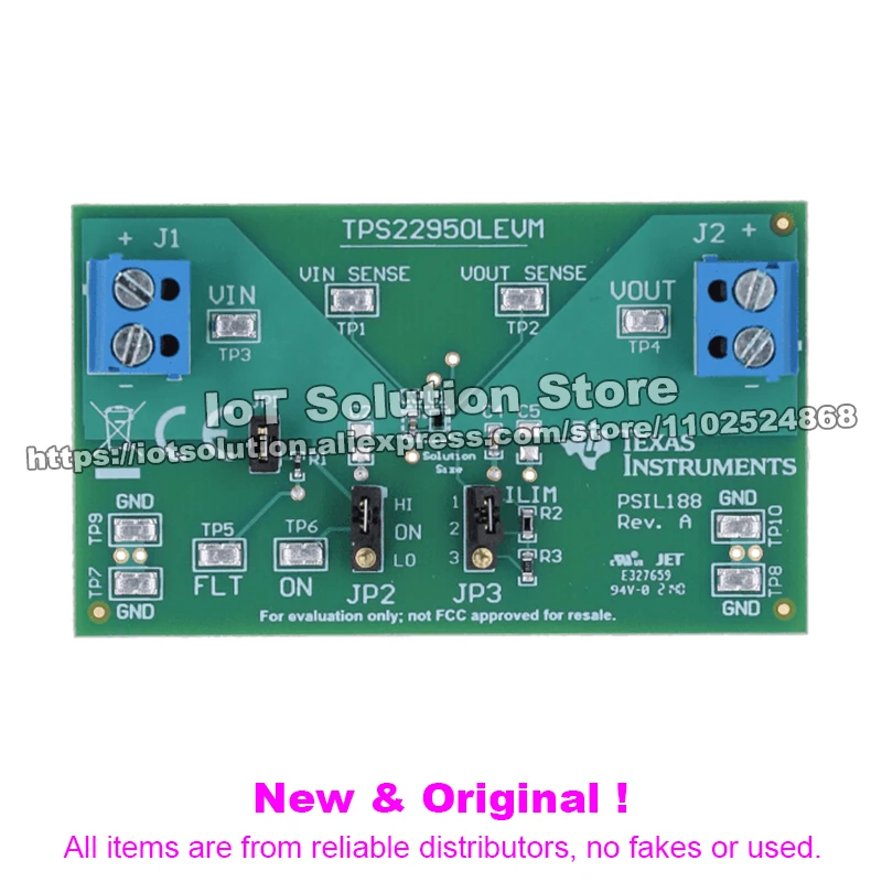 TPS22950LEVM TPS22950L evaluation module for load switch