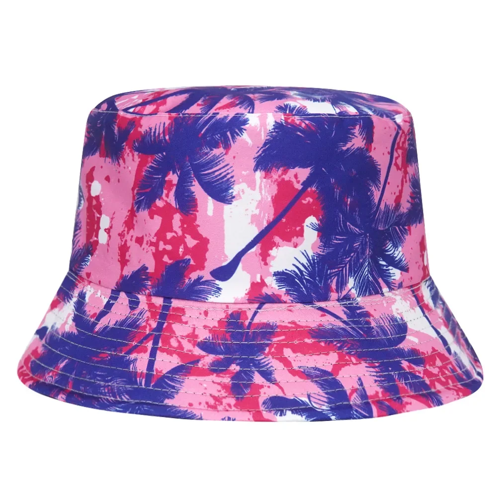 Tree Printed Bucket Hat Unisex Summer Sunscreen Panama Men Women Fashion Anti-sun Gorra Fishing Fisherman Cap Reversible Sun Hat