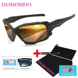 DOHOHDO Unisex Sport Polarized Night Vision Sunglasses Men's Retro Male Sun Glasses For Men Sunglasses HD Fashion Brands UV400