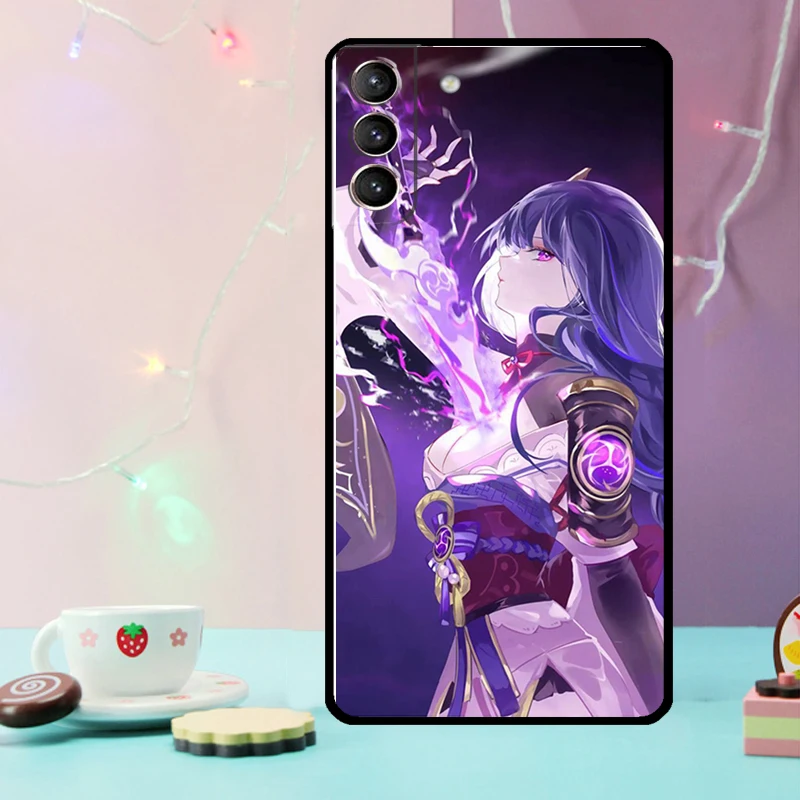 Genshin Impact Raiden Shogun Cover For Samsung Galaxy S24 Ultra S23 S22 Plus S20 S21 FE S8 S9 S10 Note 10 20 Ultra Case image 4