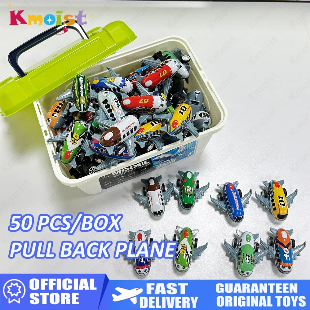 Racing Car Model Set with Storage Box Pull Back Plane Toys for Boys Sliding Inertia Vehicle Children Toy Kit Kids Birthday Gifts