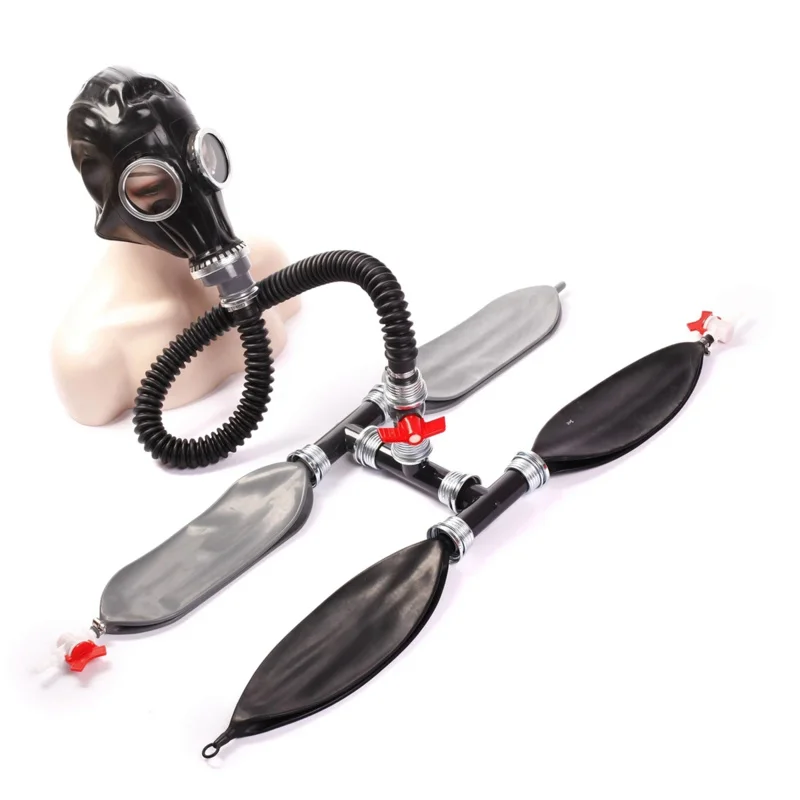 Ftshist Breathing Bottle Latex Breathing Bag Water Filter Negative Pressure Breath Control Choking Game Gas Mask Accessories