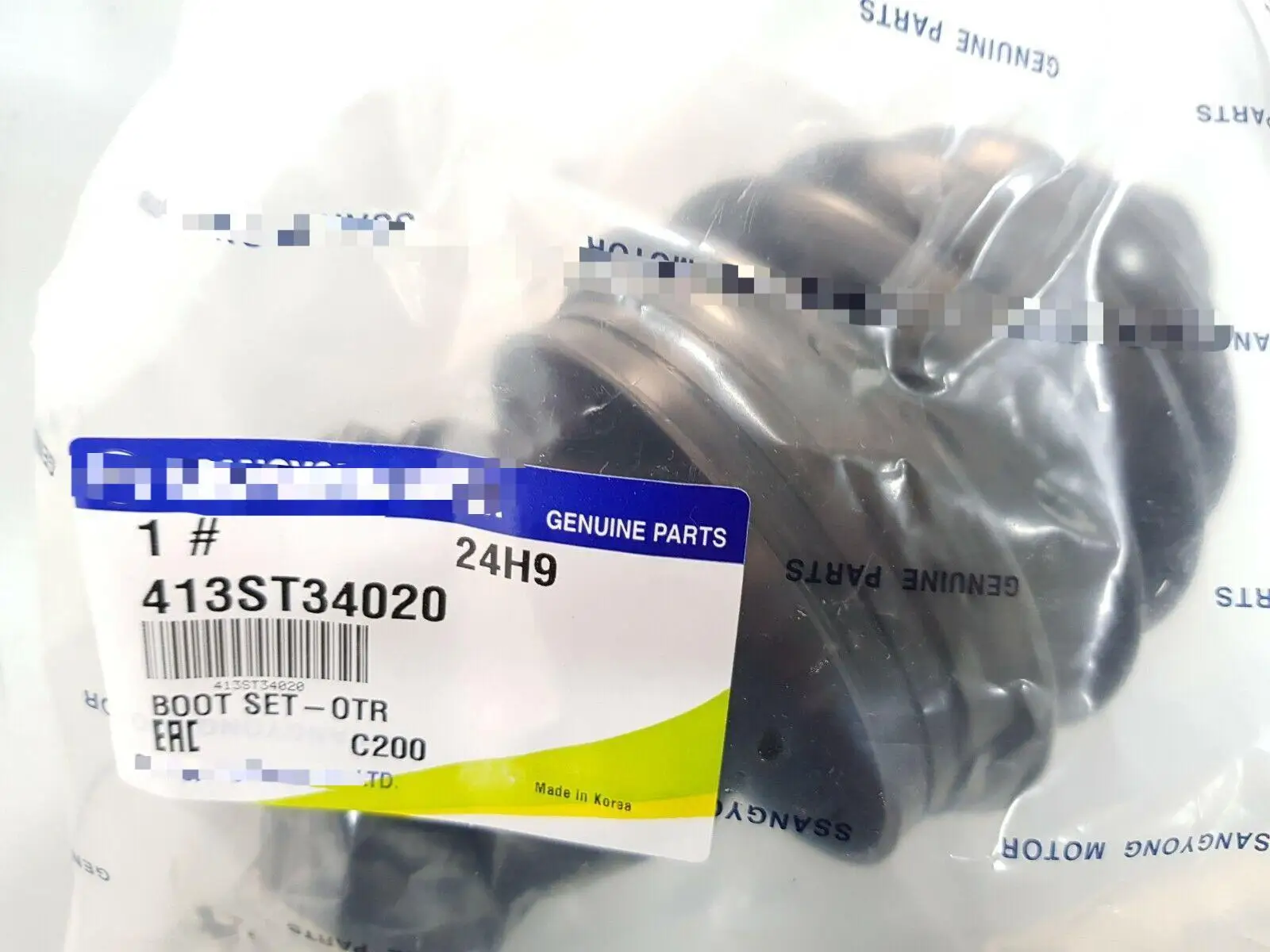 

Комплект ботинок — пылезащитный чехол полувала для Ssangyong KORANDO C, внешний 413ST34020