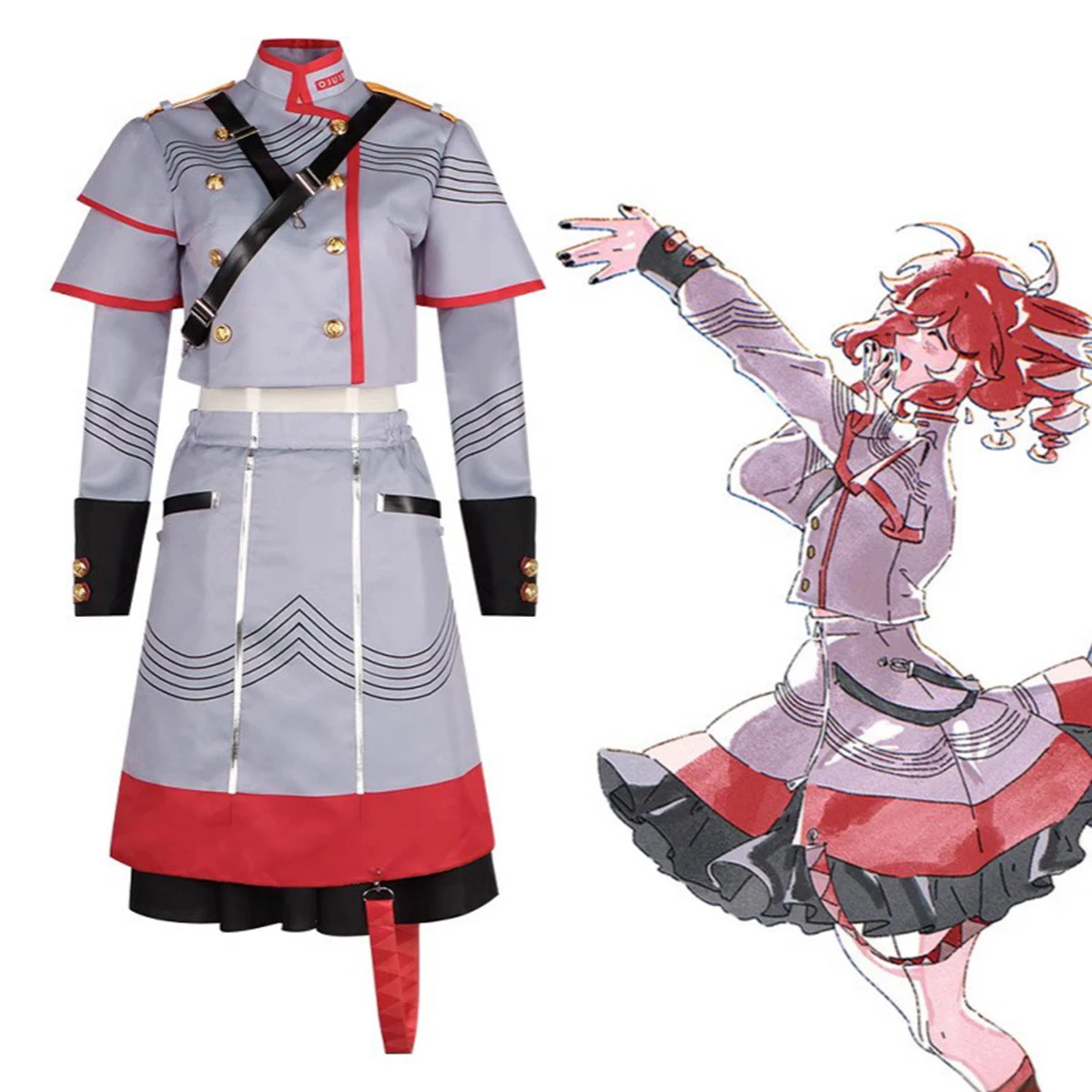 

Anime Kasane Teto Cosplay Costume - Vtuber Synthesizer Outfit full Set for Women, Perfect for Halloween & Parties