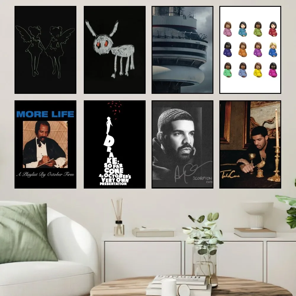 Singer Drake The Shoe Fits Poster Prints Wall Painting Bedroom Living Room Wall Sticker Office Small