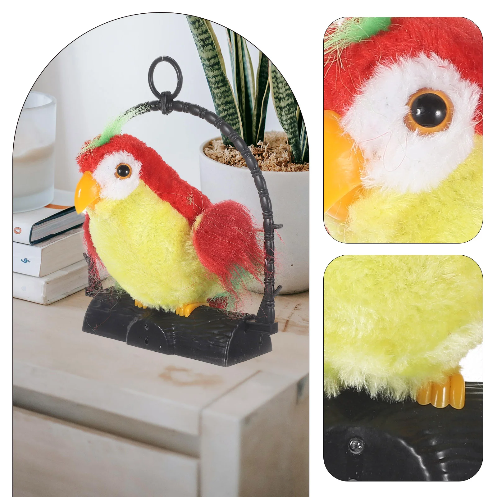 Hanging Parrot Decoration Kids Toys Educational Plush Figure Early Learning Talking