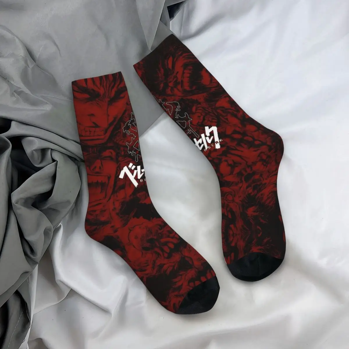 

Berserk Anime Manga Crew Socks for Women Men Merch All Seasons Cute Crew Socks Non-slip