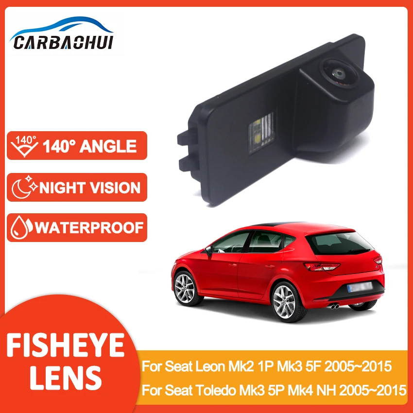 Car waterproof Rear View Reverse Backup Camera For Seat Leon Mk2 1P Mk3 5F 2005~2015 For Seat Toledo Mk3 5P Mk4 NH 2005~2015