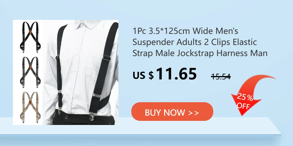 Deepeel 2.5*100cm Men Suspenders 4 Clips Elastic Adjust Strap Harness Adults Man Braces for Pants Hanger JockStrap Accessories