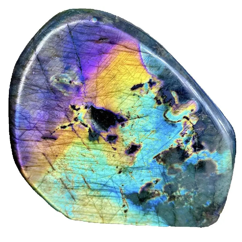 

Natural Stone Blue Purple Labradorite Crystal Freeform Meditation Witchcraft Reiki Energy Healing Feng Shui Crystal Room Decor