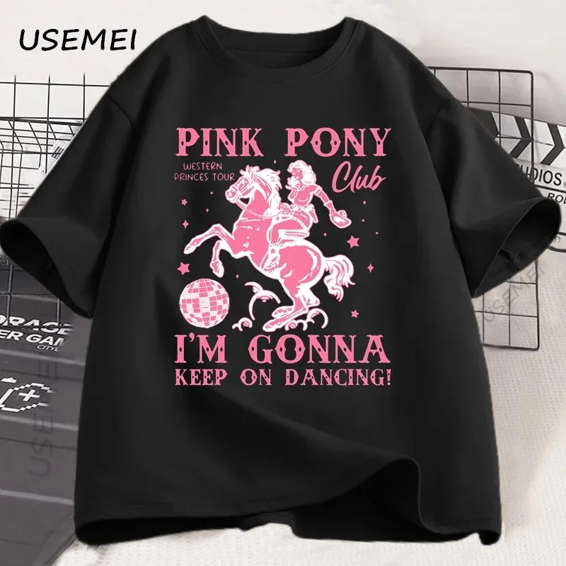 Chappell Roan T-Shirt Pink Pony Club T-Shirt Midwest Princess Tour Band Konzert Musice T-Shirt Kurzarm T-Shirt Kleidung