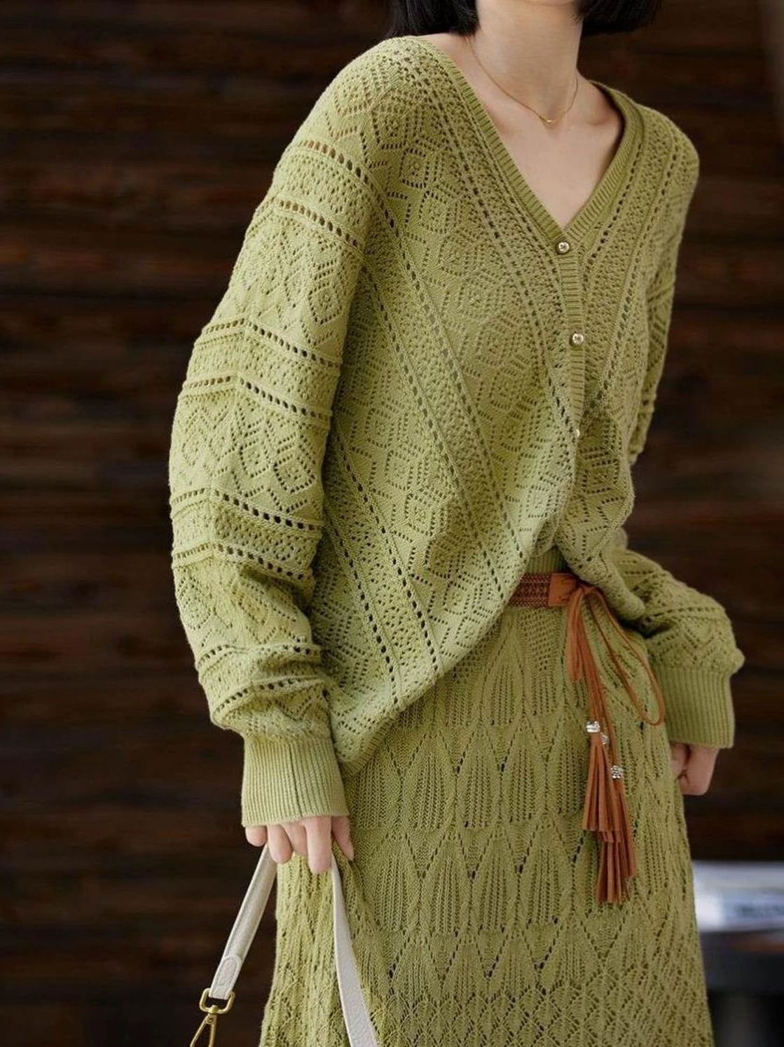 women's-v-ne-knitted-cardigan-and-skirt-set-casual-thin-sle-spring-autumn-new-arrival-two-piece-set-elastic-waist-skirt