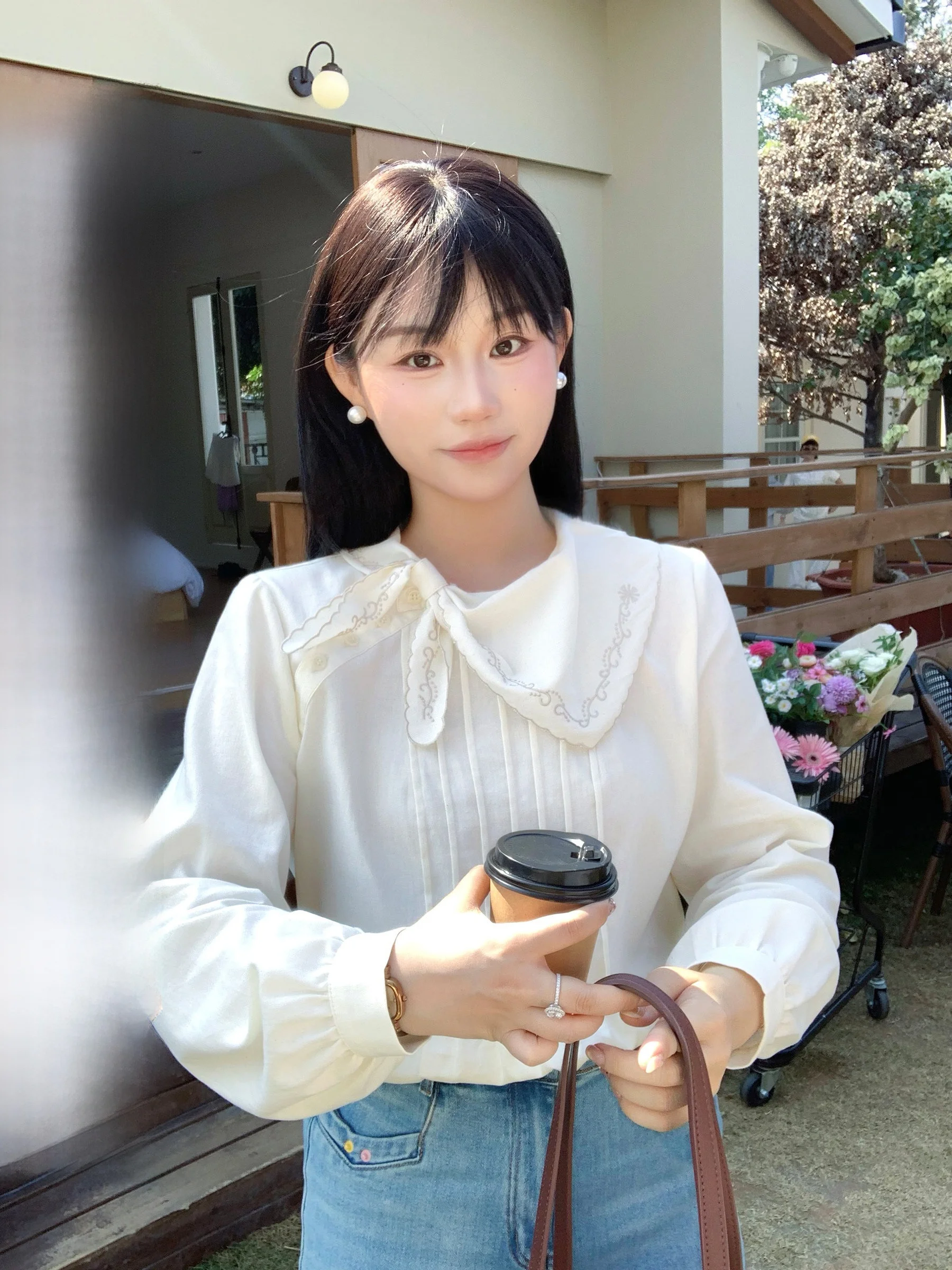

Summer 2026 New Style Soft Collar Loose Bubble Sleeve Shirt Women's Fashion Pure Cotton Anti-Wrinkle Comfortable Cotton...