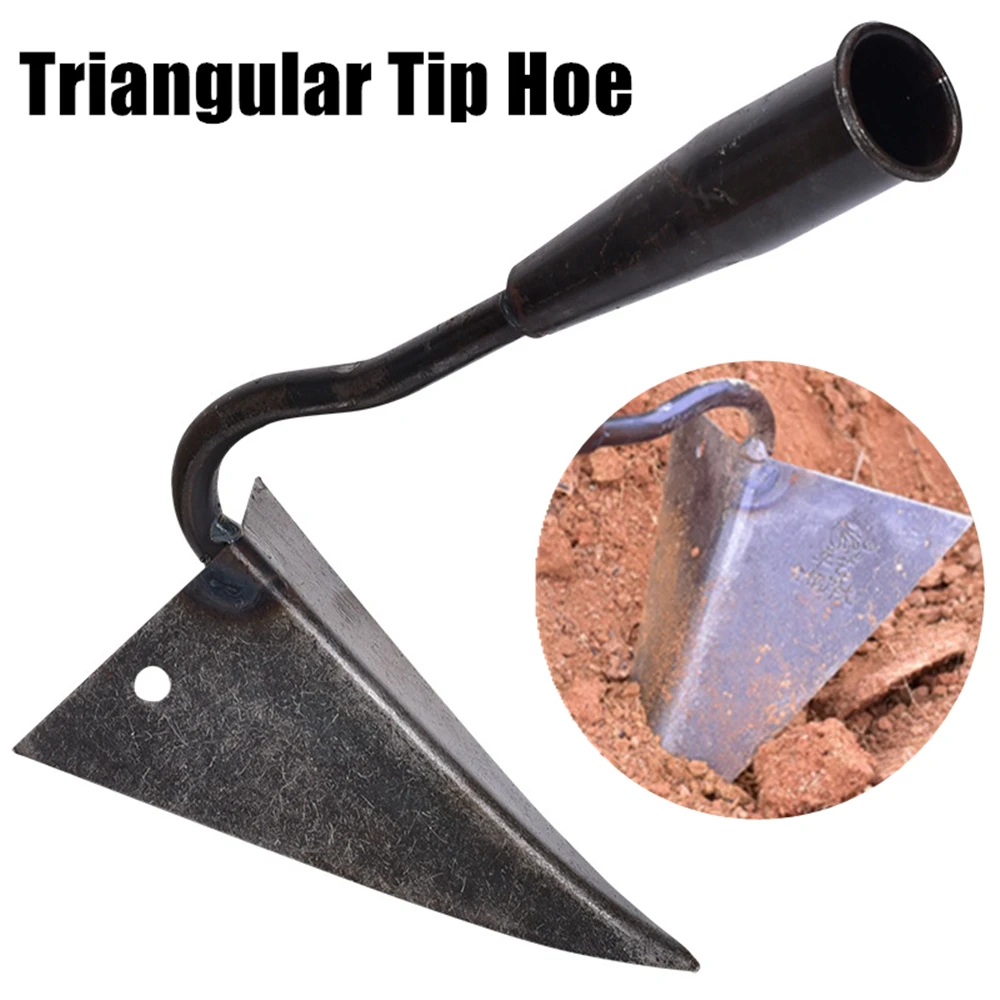 

Farm Tools Hoes Household Vegetable Planting Triangle Furrow Hoe Small Tip Hoe Agricultural Land Turning Loose Soil Triangle Hoe