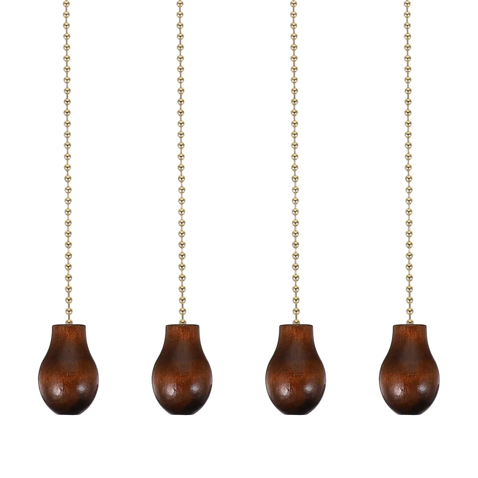 4 Buah Rantai Tarik Lampu Bentuk Labu Kayu Bahan Premium DIY Dekorasi Jendela Pintu Lampu Plafon Rantai Tarik