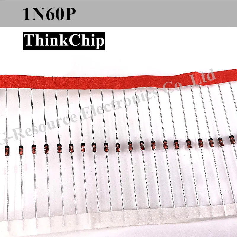 (100 قطعة) 1N60P شوتكي الجرمانيوم ديود DO-35 حزمة راديو التلفزيون مكون كشف FM