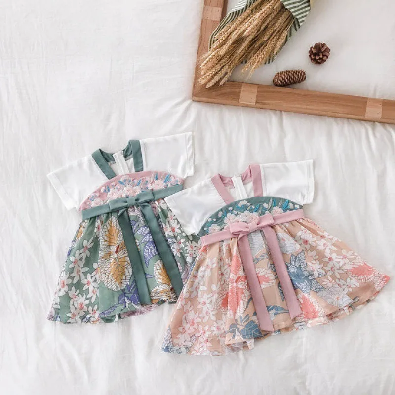 Girl Hanfu Summer Dress Chinese Style Children Ancient Dress Fairy Baby Tang Dress Little Girl Ancient Wind Skirt