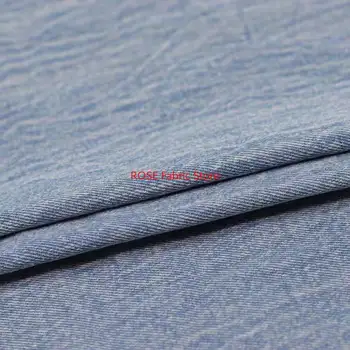 水洗棉牛仔布,可製作仿舊質感布料,適用於牛仔褲、裙子、外套、包包等DIY縫紉,舒適透氣,藍色。 10 最佳銷售 牛仔布 - №5