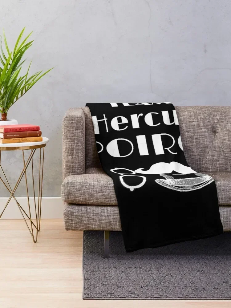 TEAM HERCULE POIROT - TEE SHIRT AND MUG - HUMOR Throw Blanket Blankets Sofas Of Decoration Quilt Plaid on the sofa Blankets