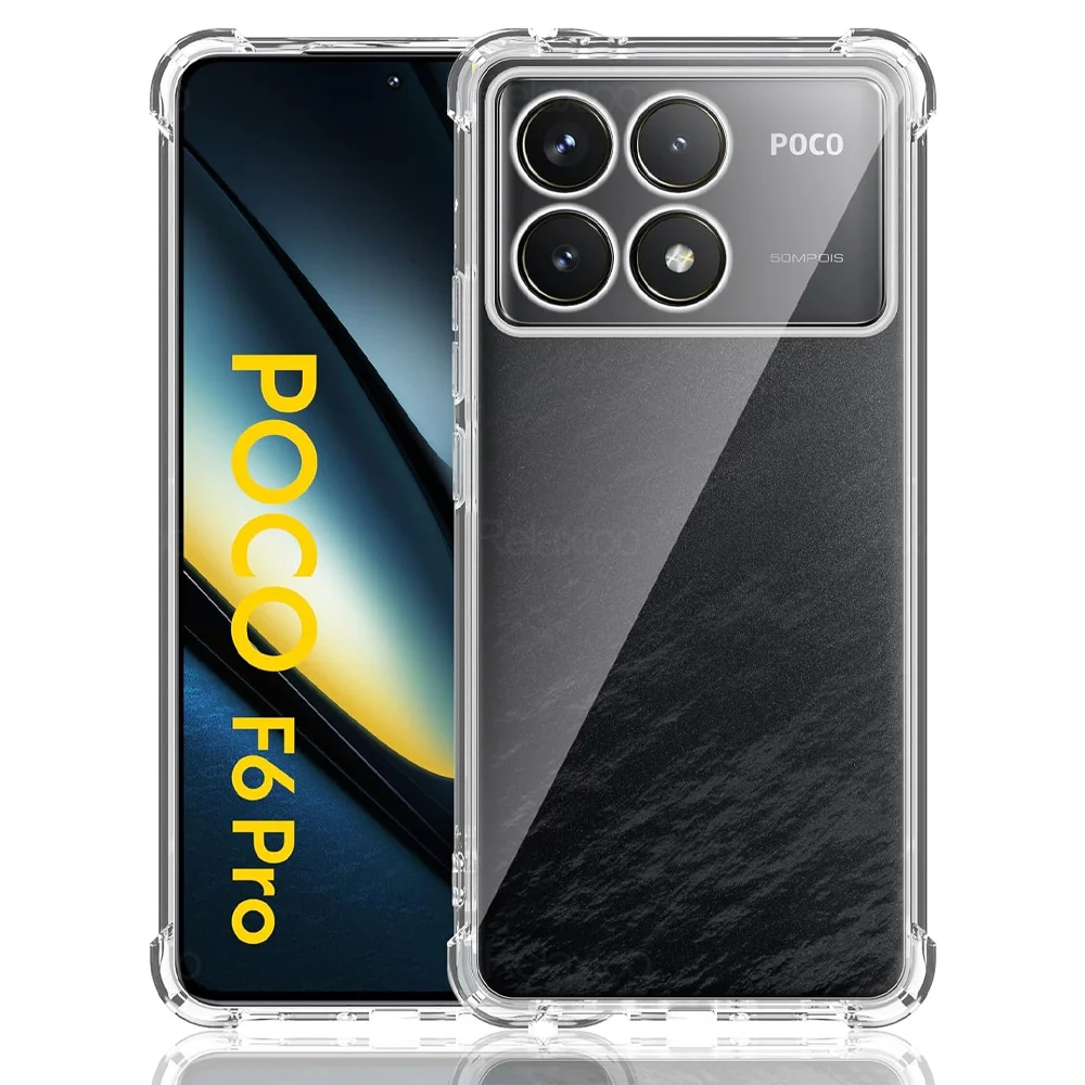 Clear Silicone Shockproof Cover Coque For Xiaomi Poco F6 Pro Case Lens Protection Slim Protect Shell For Poco X6 X6Pro F6Pro 5G