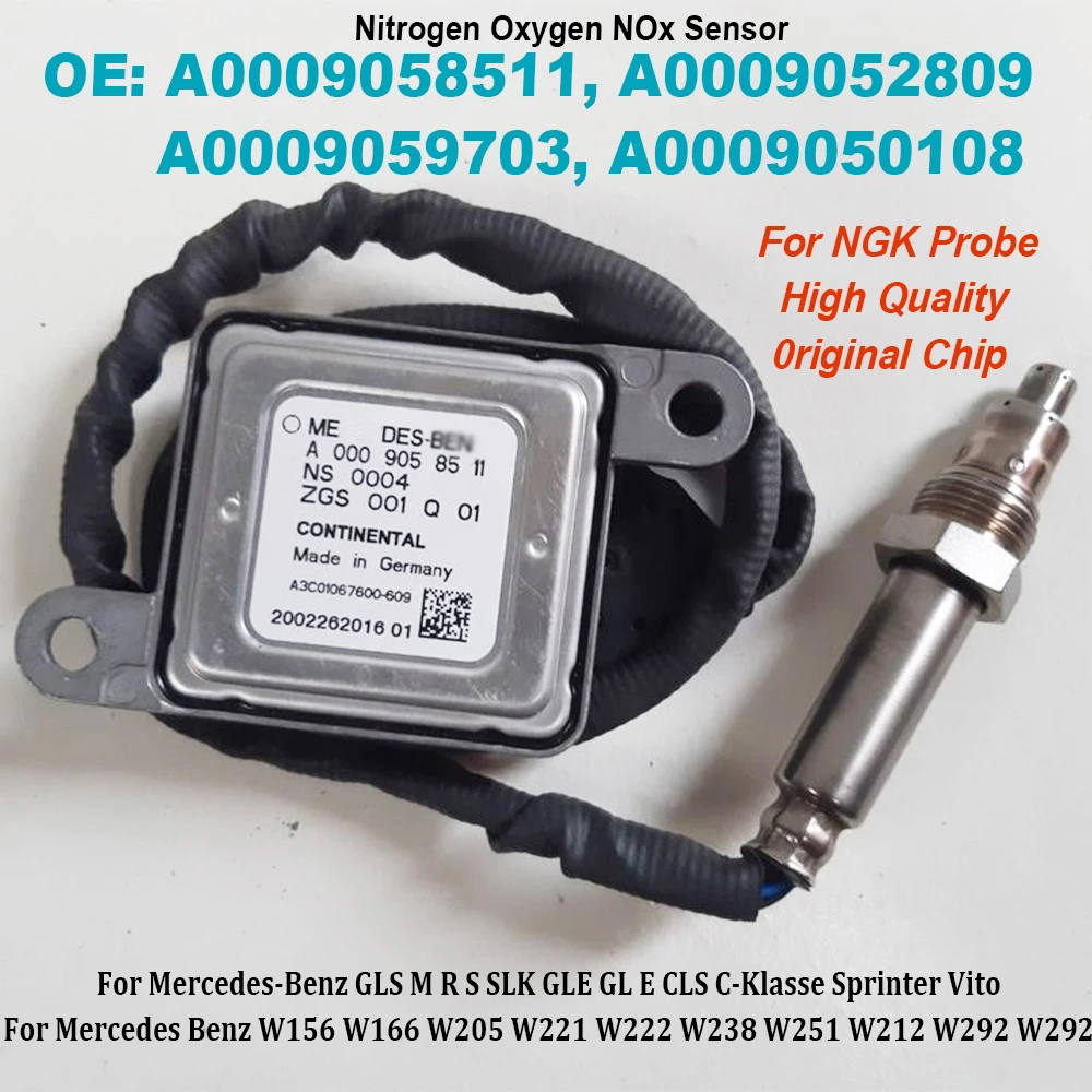 

A0009058511 A0009052809 A0009050108 High Quality Chip For NGK Probe NOX Sensor For Mercedes Benz Class C E M V GLE SLC SLK Vito