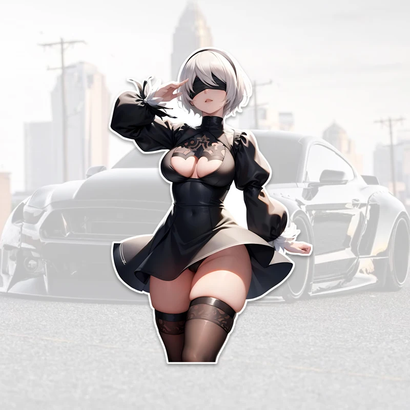 

Car Stickers Girl Caravan RV Decoration Graffiti Decal Waterproof Motorcycle Racing Decal JDM Car Accessories