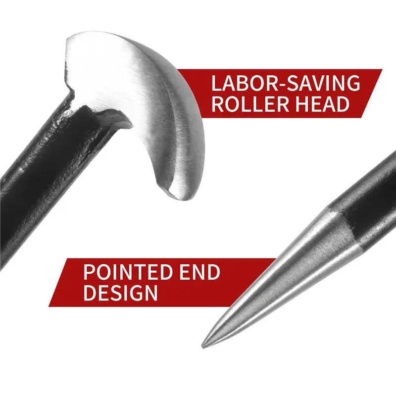 ABVG-Rolling Head Pry Bar Set Ladies Foot Mechanical Pry Bar,Car Pry Bar,Heel Lever 6 Inches 12 Inches 16 Inches,6PCS