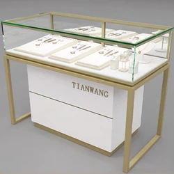 Custom, luxury cabinetgold handle hardware glass display cabinetjewelry display