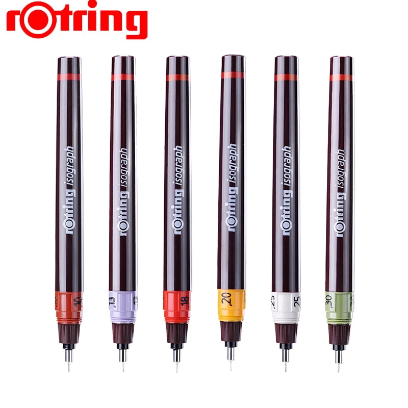 Imagem -03 - Rotring Needle Pen Caneta Fillable Desenho de Engenharia Pintura Principal e Desenho Hook Line Pen Art Marker 0.10.8 mm 1pc