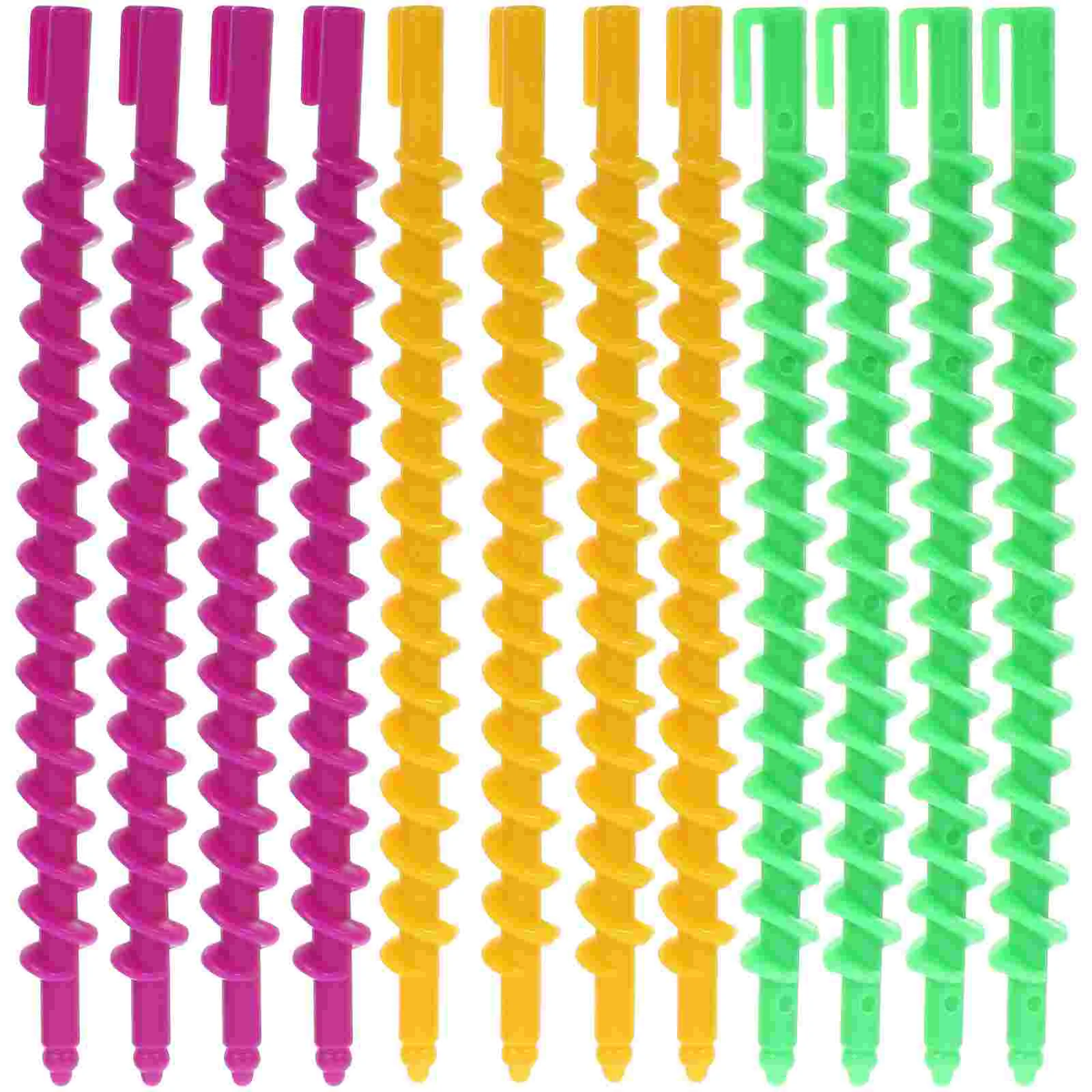 20 PCS Spiral Heatless Curler Rods Perm Tool Curlers Hair for Short Curls Curling Plastic Pins