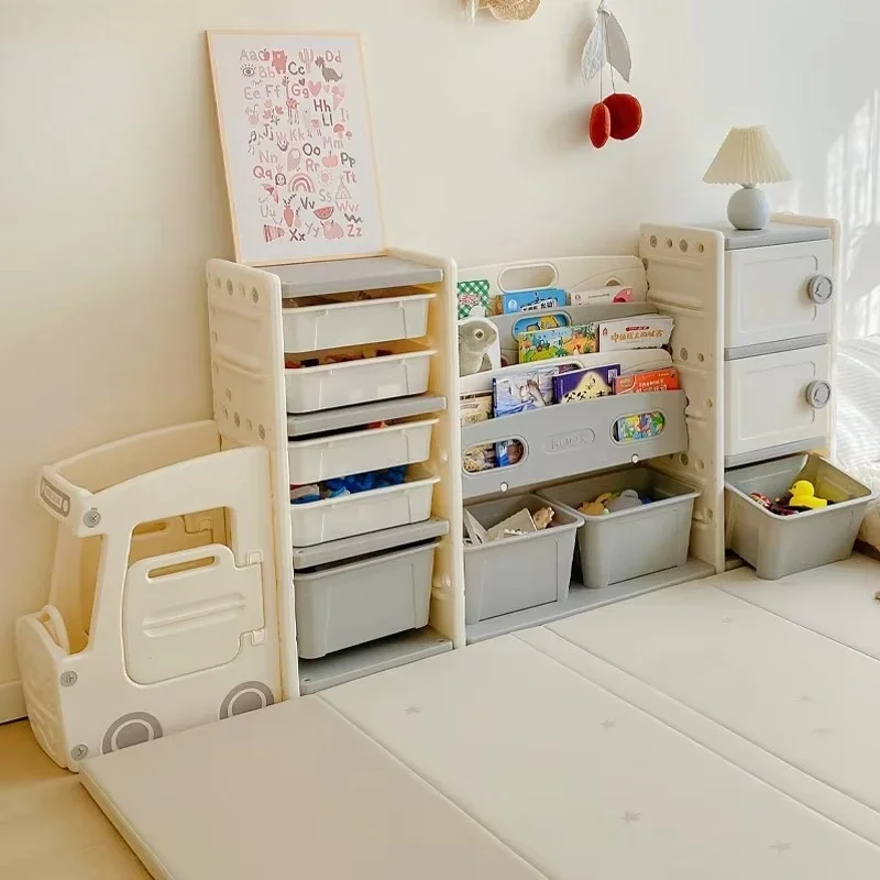 Children's Furniture Sets Toys Teenagers Storage Plastic Clothes Boxes Baby Bedrooms Kindergarten Organizations Bookshelves